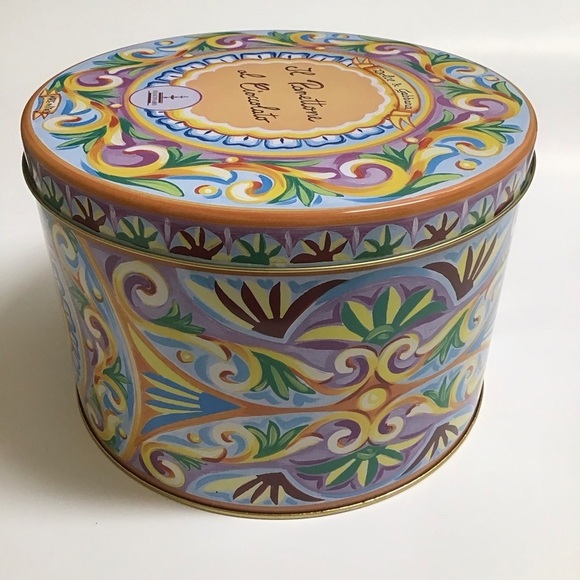Dolce & Gabbana Tin Made In Italy EMPTY Fiasconaro Panettone LARGE 10” Storage - Picture 11 of 14